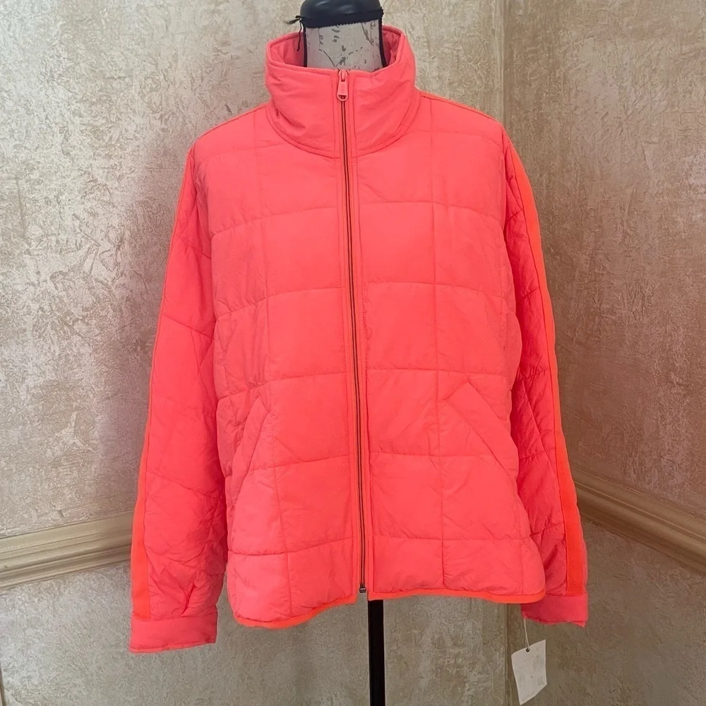 Free People Movement Women's Pippa Packable Puffer Jacket Mango Orange Sz M - Picture 4 of 16